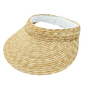 Hanna Braided Wheat Natural Visor Sun Adjustable Resort Hat