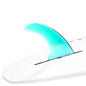 DORSAL Signature Surf SUP Single Center Fin Longboard Surfboard Fins - Aqua (Color: Aqua, size: 8 Inch)