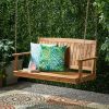 Outdoor  Modern Acacia Wood Porch Swing