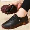 2022 New Spring Casual Women Shoes Platform Loafers 2022 Lace Up Leather Flats Slip-On Mom Shoe Mujer Zapatos Chaussure Femme