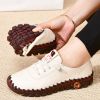 2022 New Spring Casual Women Shoes Platform Loafers 2022 Lace Up Leather Flats Slip-On Mom Shoe Mujer Zapatos Chaussure Femme