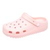 Women's Platform Hollow Out Clogs; Supper Soft Solid Color Lightweight Slippers; Indoor Outdoor Sandals; crocs