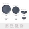 12-Piece Stoneware Dinner Plates Bowls Sets | Microwave & Dishwasher Safe | Non-Toxic Dinner Plates Bowls Set | Stackable Matte Glaze Kitchenware for
